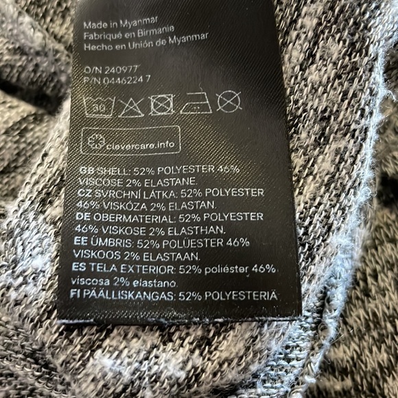 Divided H&M Black and White Open Front Long Sleeve Knit Sweater Size Large - Picture 9 of 9